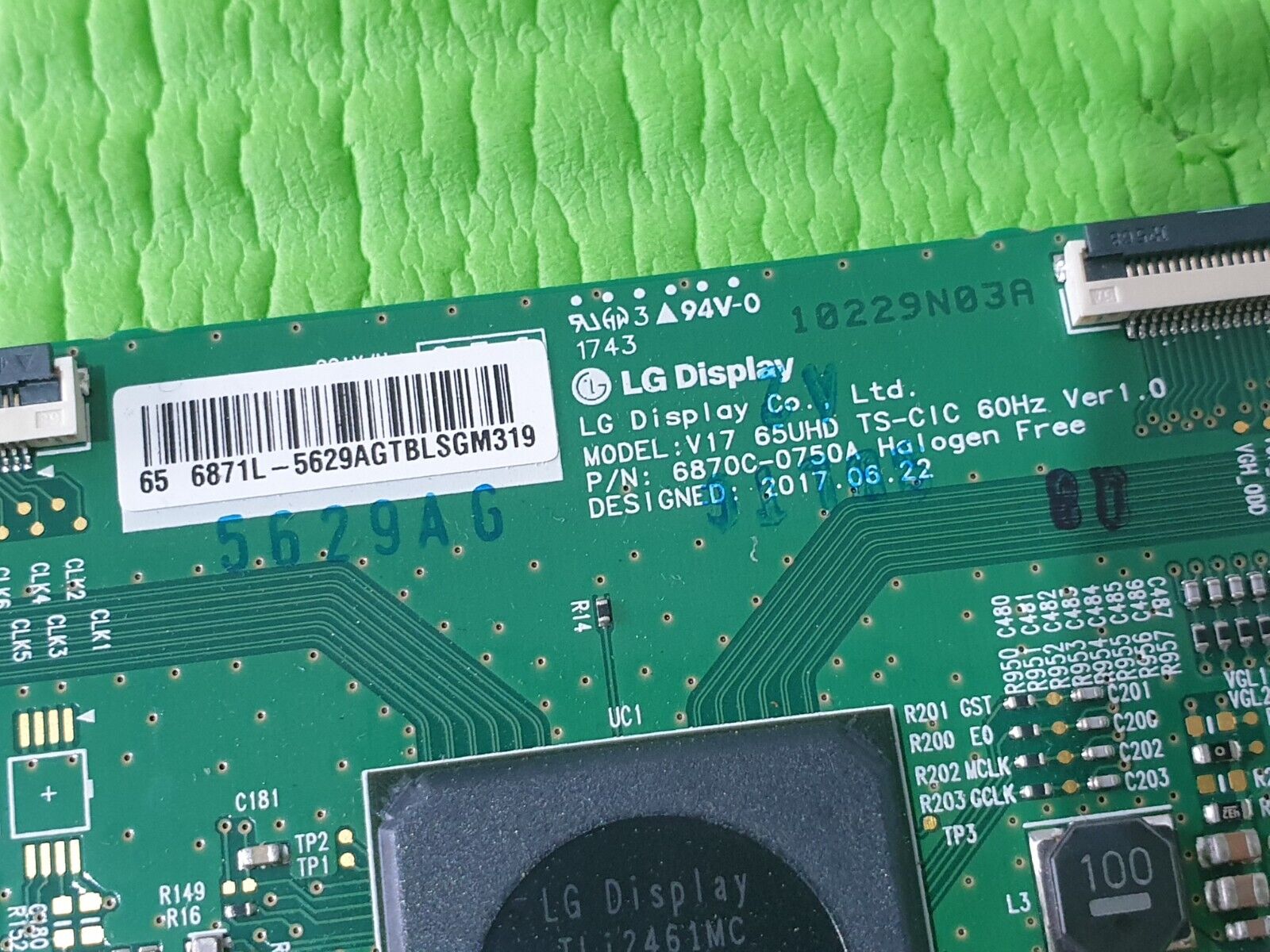 LVDS TCON BOARD FOR LG 65UJ6300 65UJ630V 65UJ634V 65" TV 6870C-0750A 6871L-5629A - Image 4