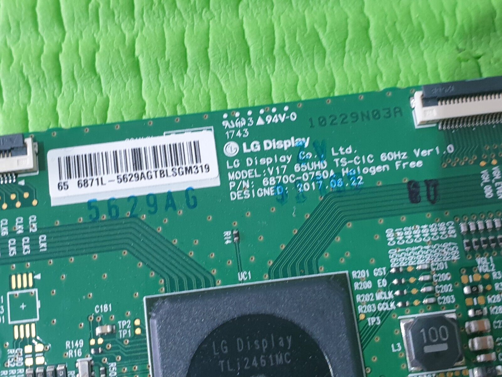 LVDS TCON BOARD FOR LG 65UJ6300 65UJ630V 65UJ634V 65" TV 6870C-0750A 6871L-5629A - Image 5