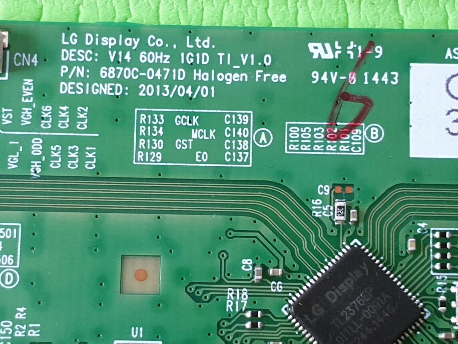 TCON LVDS BOARD LG 55LB561V 55LB620V 55LB6100-UG 55" TV 6870C-0471D 6871L-3653A - Image 3