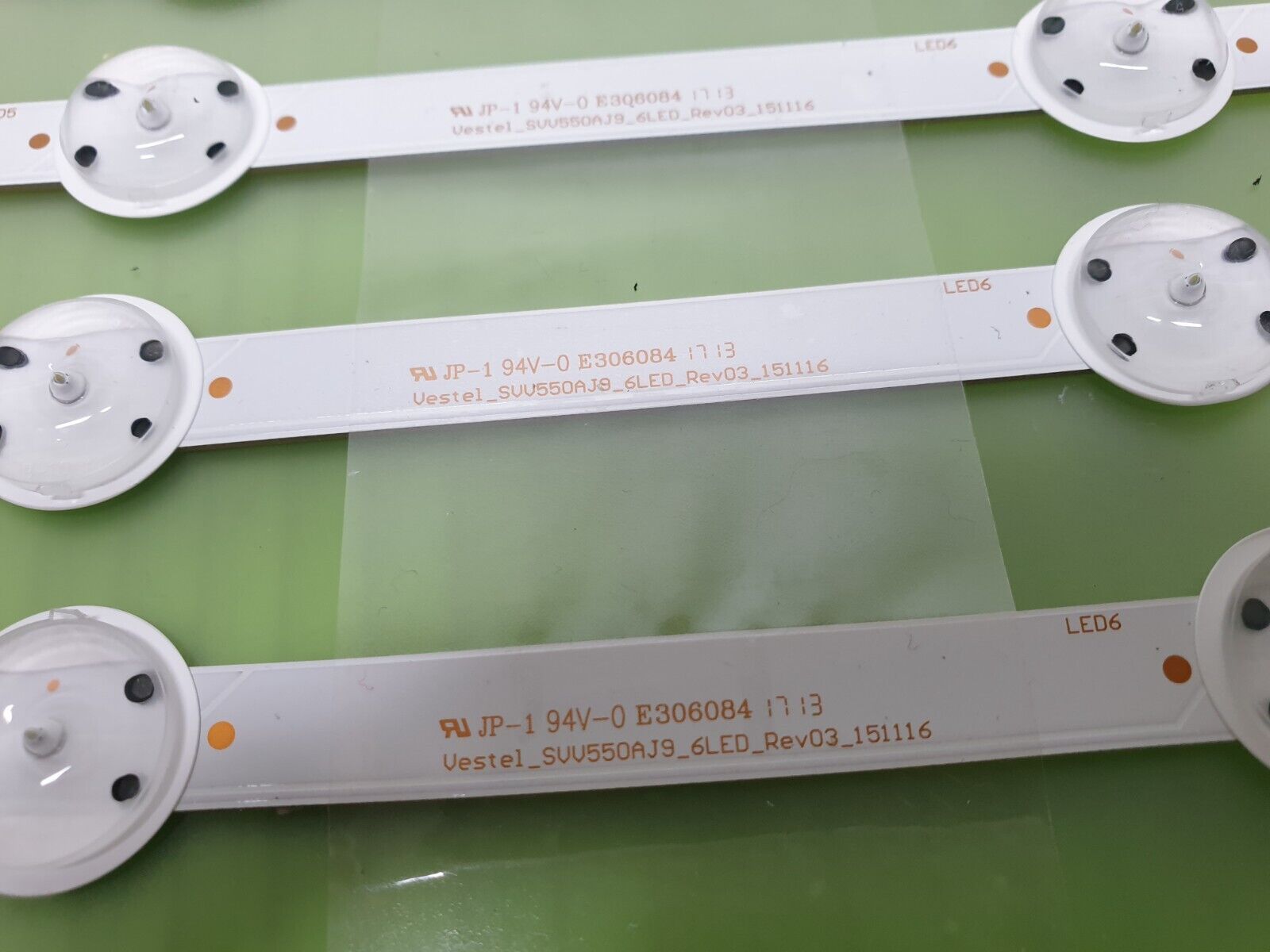 FULL LED BACKLIGHT SET TOSHIBA 55L3753DB TV VESTEL_SVV550AJ9_6LED_REV03_151116 - Image 4