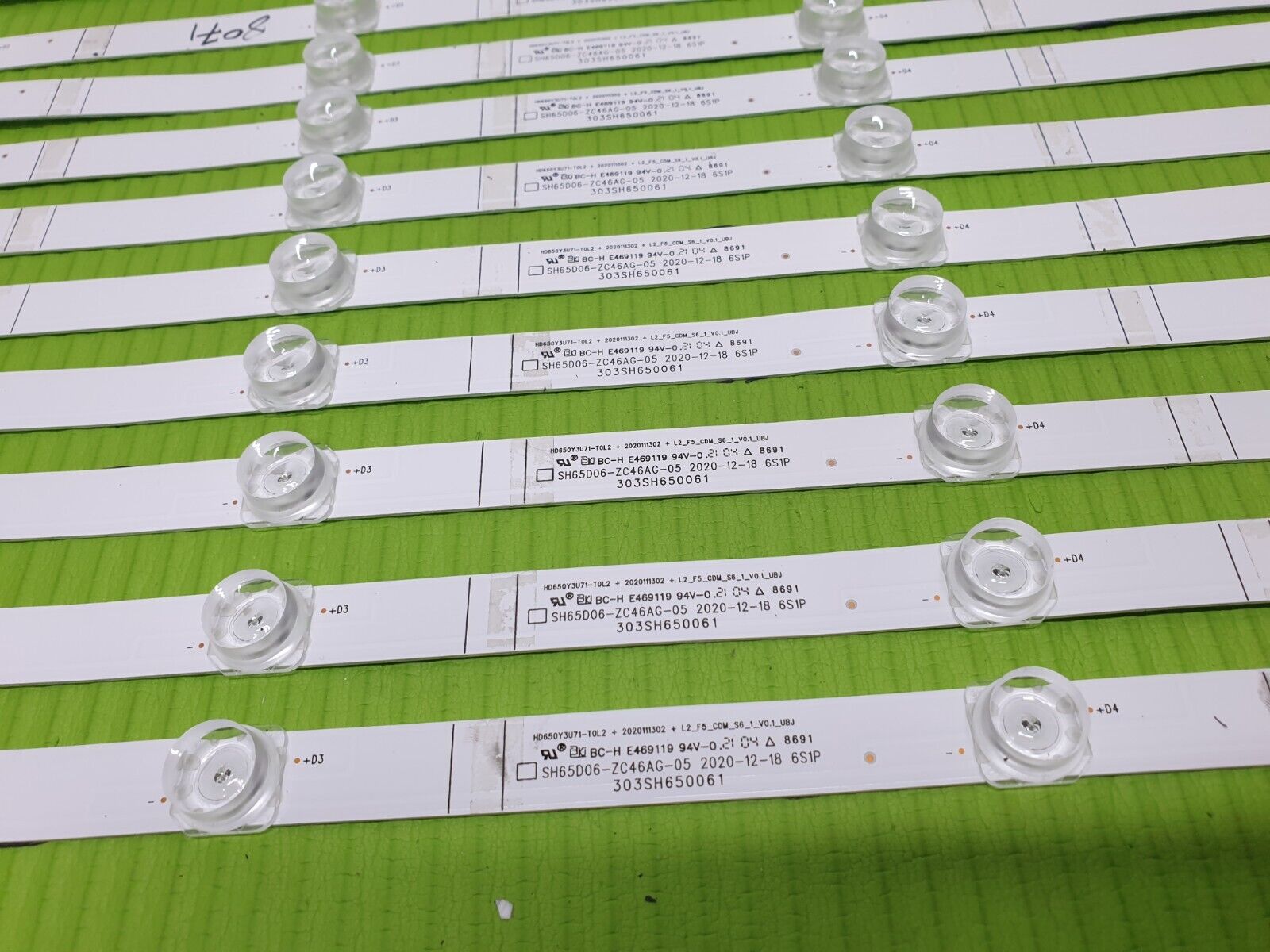 11 X LED BACKLIGHT SET FOR HISENSE 65A7GQTUK TV SH65D06-ZC46AG-05 HD650Y3U71-T0L - Image 5