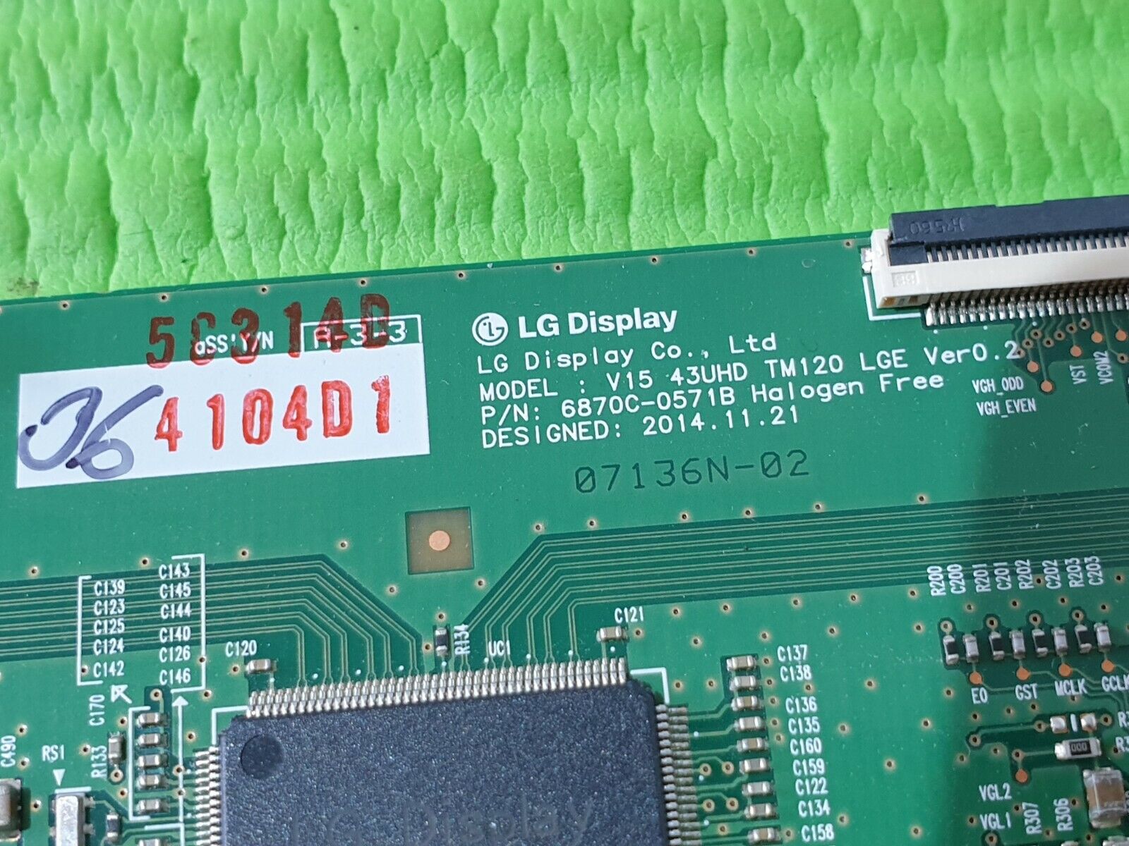 LVDS TCON BOARD FOR LG 43UF770V 43UF770V 43" LED TV 6870C-0571B 6871L-4104D - Image 5