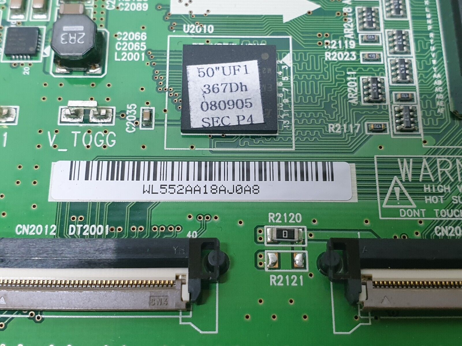 TCON LVDS BOARD SAMSUNG PS50A558 PS50A556 50" PLASMA TV LJ41-05687A LJ92-01952A - Image 4