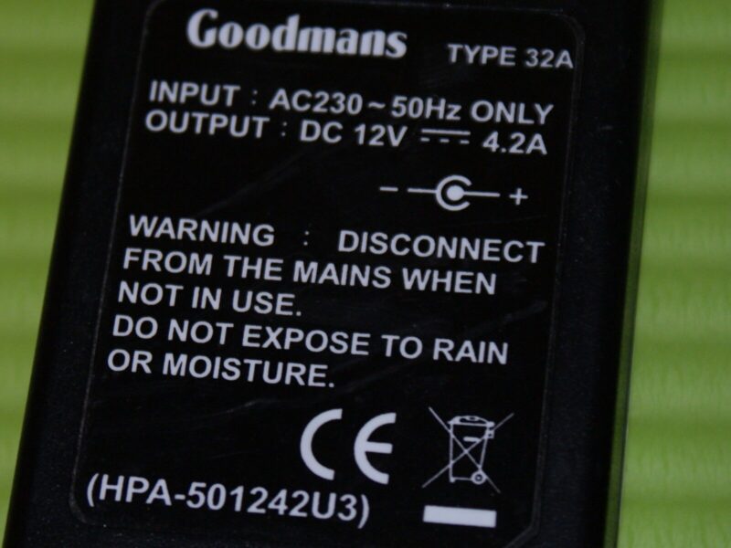 AC POWER ADAPTER ROUND PIN HPA-501242U3 12V 4.2A FOR GOODMANS GLCD15M2 GLCD17M - Image 2