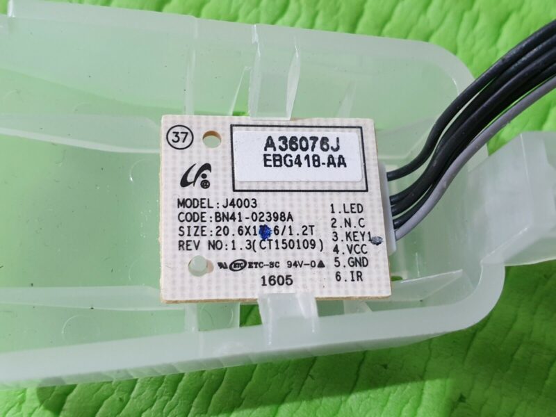 POWER CONTROL BUTTON IR SENSOR UNIT FOR SAMSUNG UE32J4510AK 32" TV BN41-02398A - Image 7