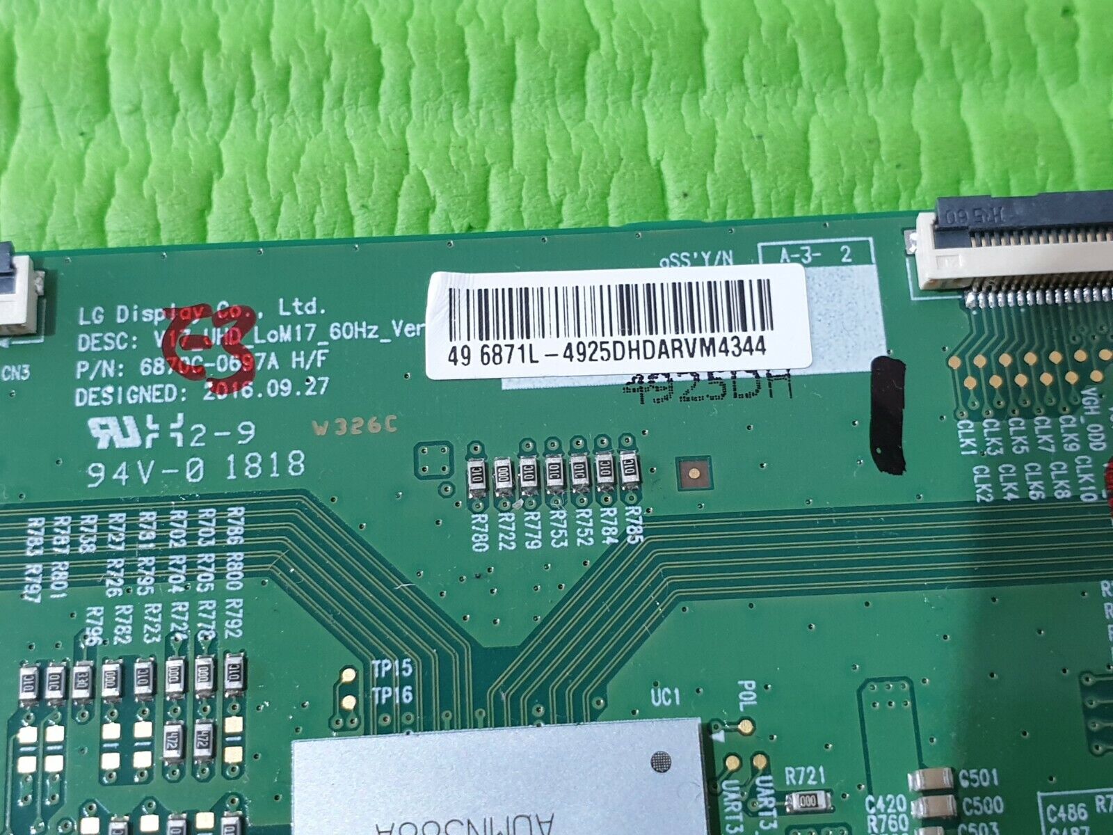 TCON LVDS BOARD FOR PANASONIC TX-49EX580B 49" LED TV 6870C-0697A 6871L-4925D - Image 4