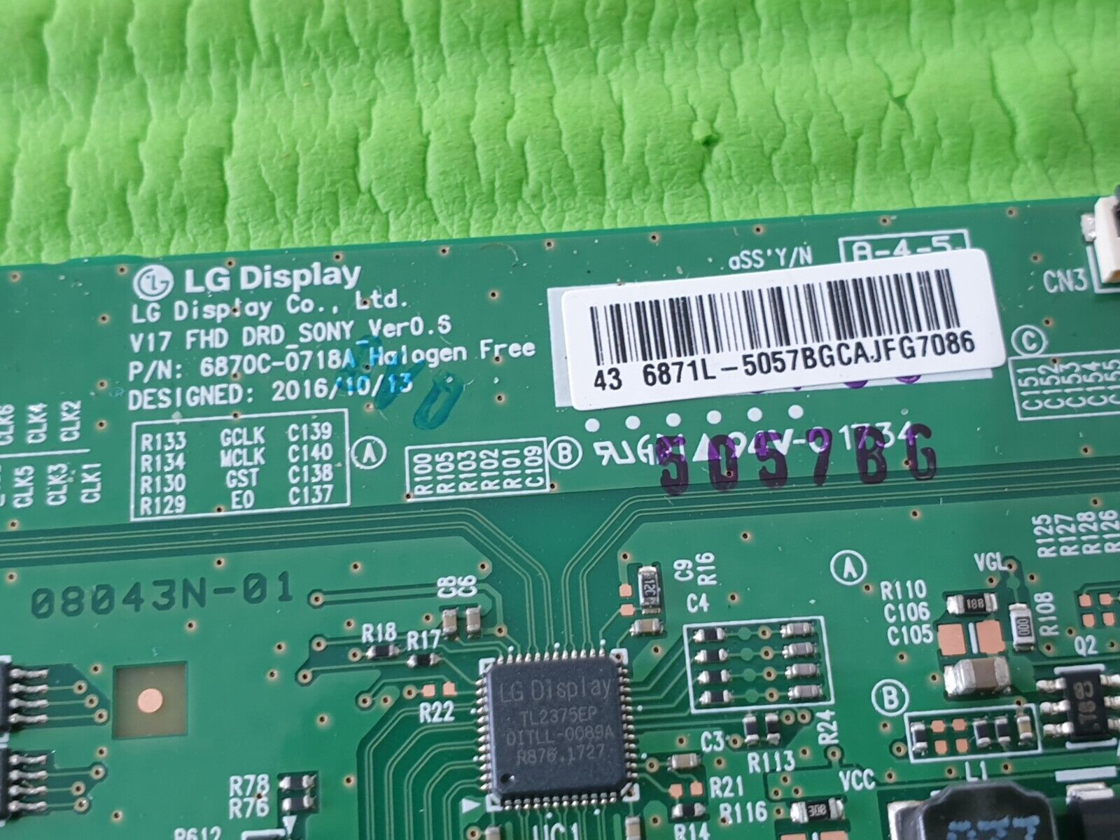 TCON LVDS BOARD KDL-43WE755 KDL-43WE750 KDL-43WE753 TV 6870C-0718A 6871L-5057B - Image 5
