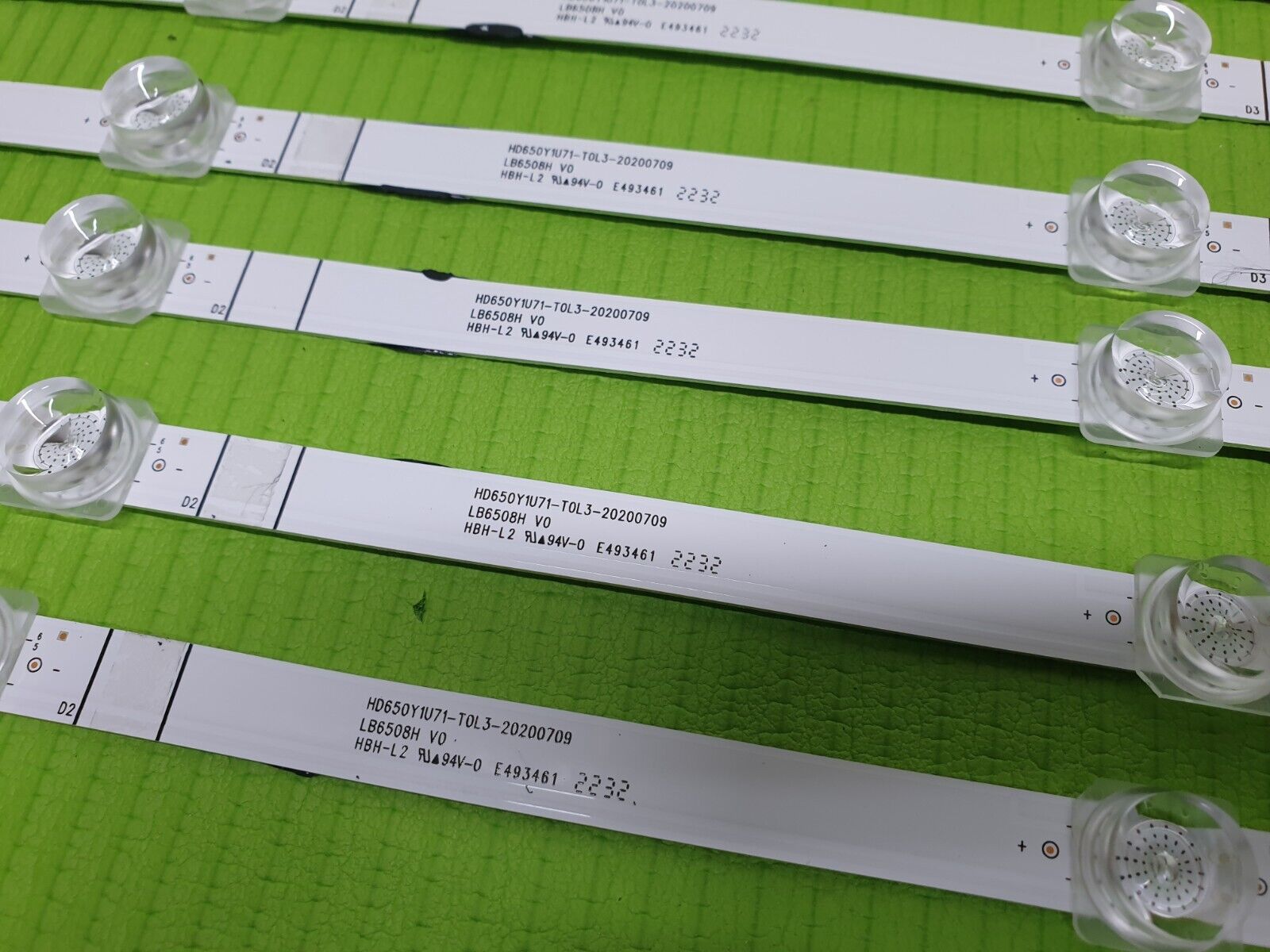 FULL LED BACKLIGHT SET FOR HISENSE 65A6GTUK 65" LED TV HD650Y1U71-T0L3-20200709 - Image 4