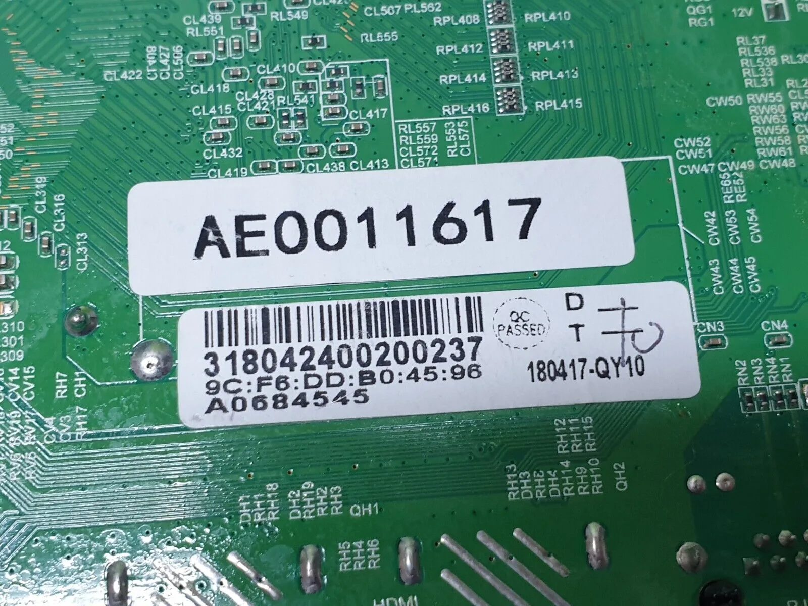 MAIN AV BOARD MB AKAI AKTV5550 QLED SMART TV LD.M538.A SCREEN:LSC550FN20-201 - Image 4