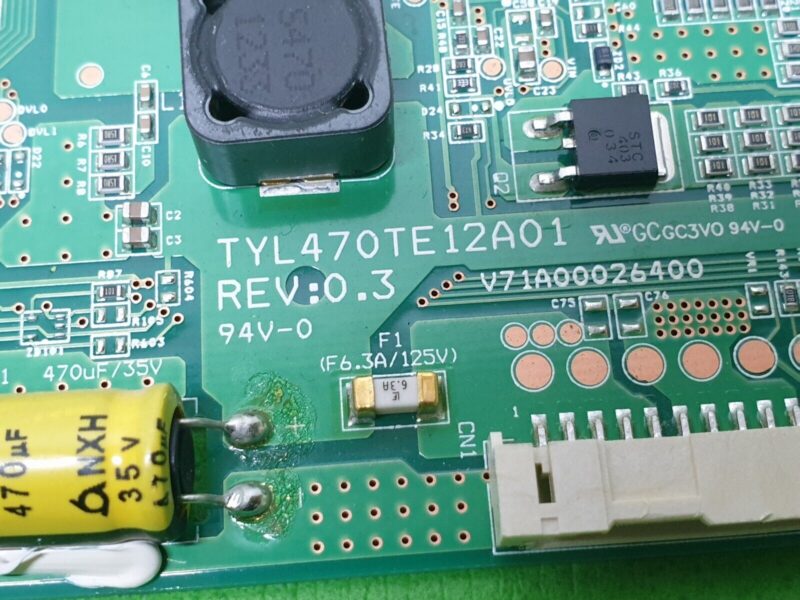 INVERTER BOARD FOR TOSHIBA 47VL963 47" LED TV TYL470TE12A01 V71A000026400 - Image 4