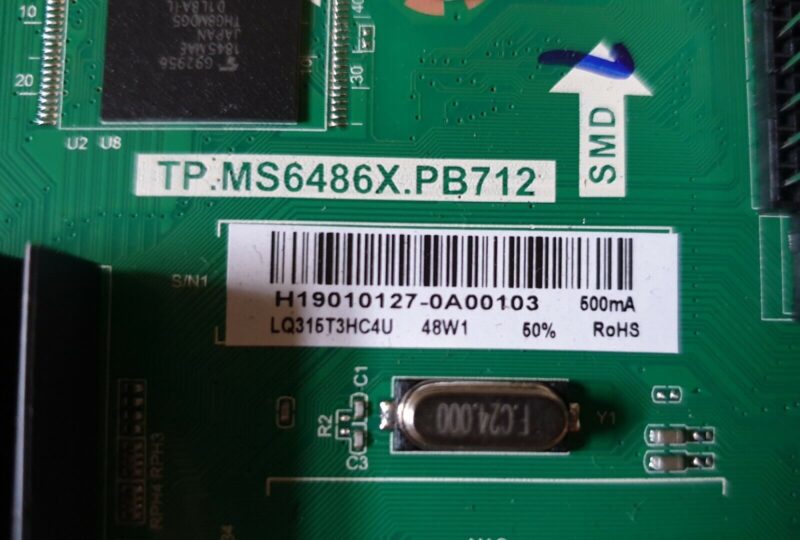 MAIN BOARD MB FOR POLAROID P32RDP0119U 32" TP.MS6486X.PB712 SCREEN:LQ315T3HC4U - Image 4