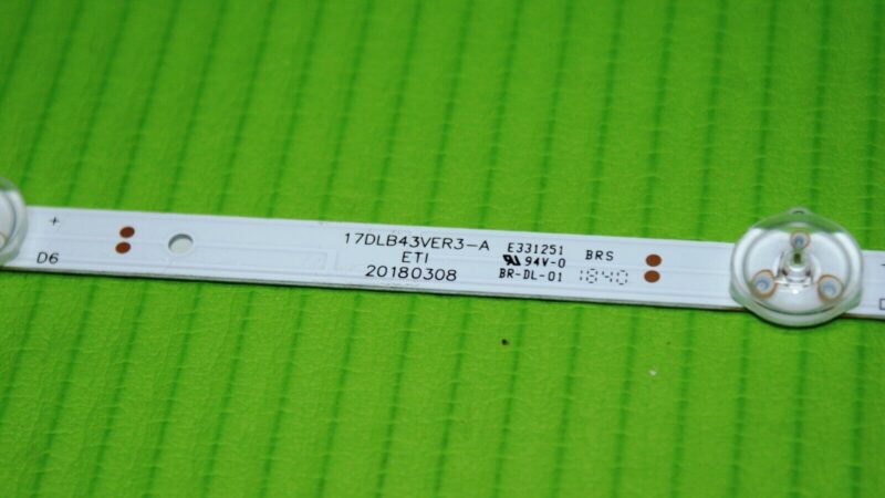 1 LED BACKLIGHT STRIP FOR 43VL5A63DB L43UE18 LUX0143004/01 TV 17DLB43VER3-A - Image 2