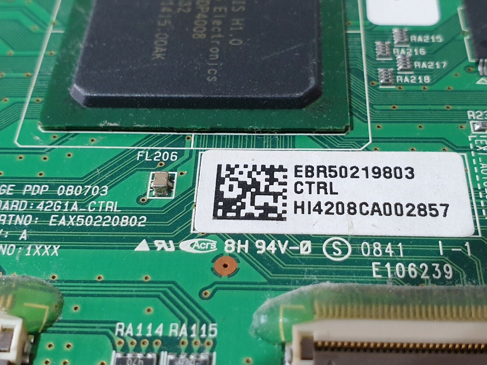 LVDS TCON BOARD LG 42PG3000 42PG2000 TV 42G1A_CTRL EAX50220802 EBR50219803 REV:A - Image 4