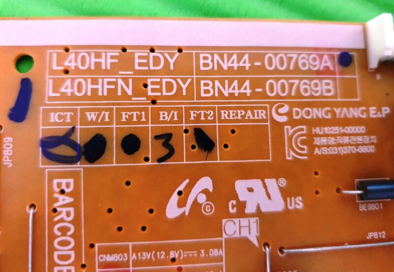 POWER SUPPLY PSU BOARD SAMSUNG UA40FH5000R 40" TV BN44-00769A REV:1.1 L40HF_EDY - Image 4
