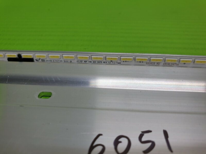 LED BACKLIGHT FOR LG 49UH850V TV 49" V16 AS1 2475 REV1.2 1 L-R-TYPE 6916L-2475A - Image 9