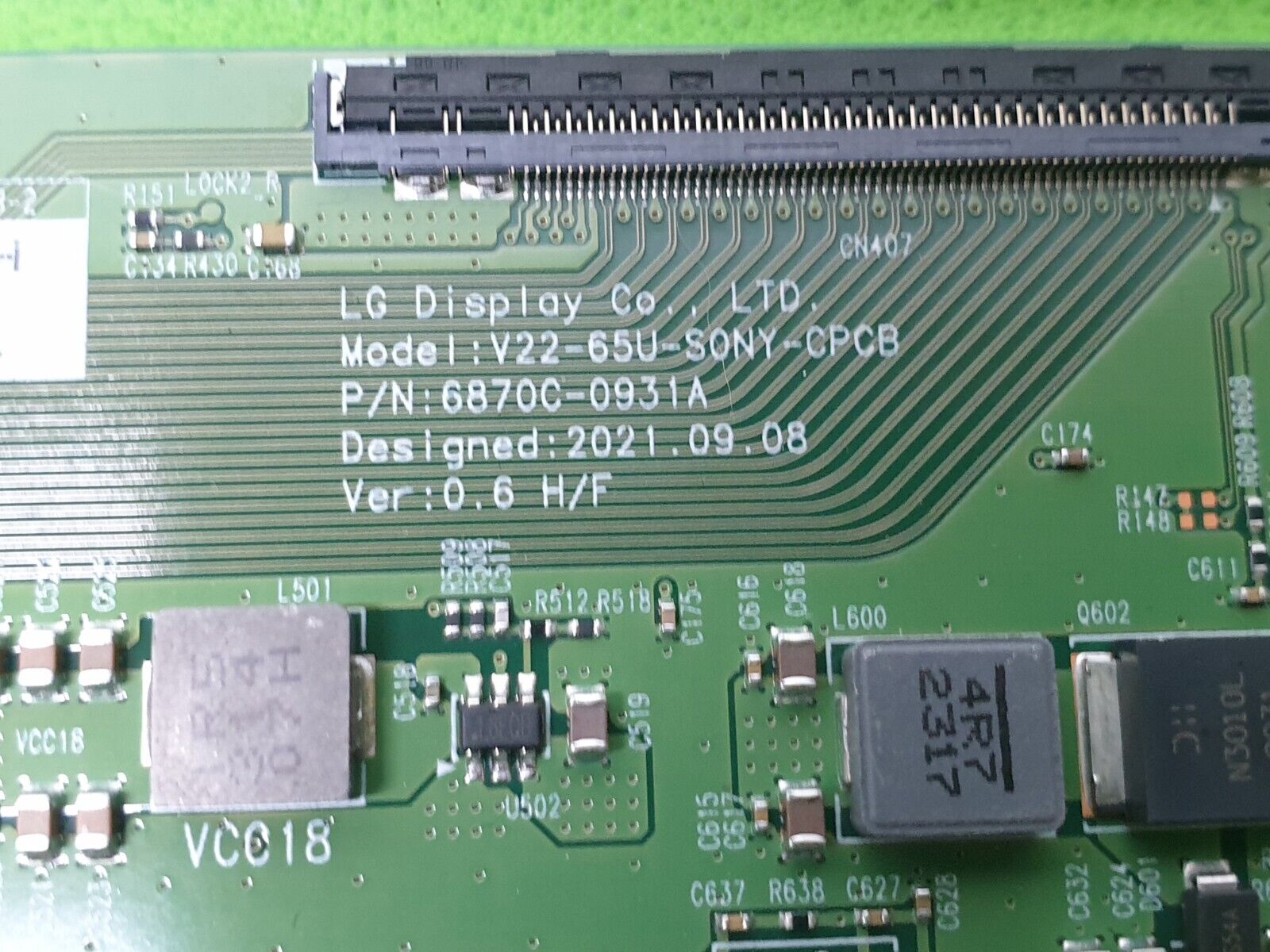 TCON LVDS BOARD FOR SONY XR-55A84L 55" LED TV 6870C-0931A 6871L-7011D LE550PQL - Image 4