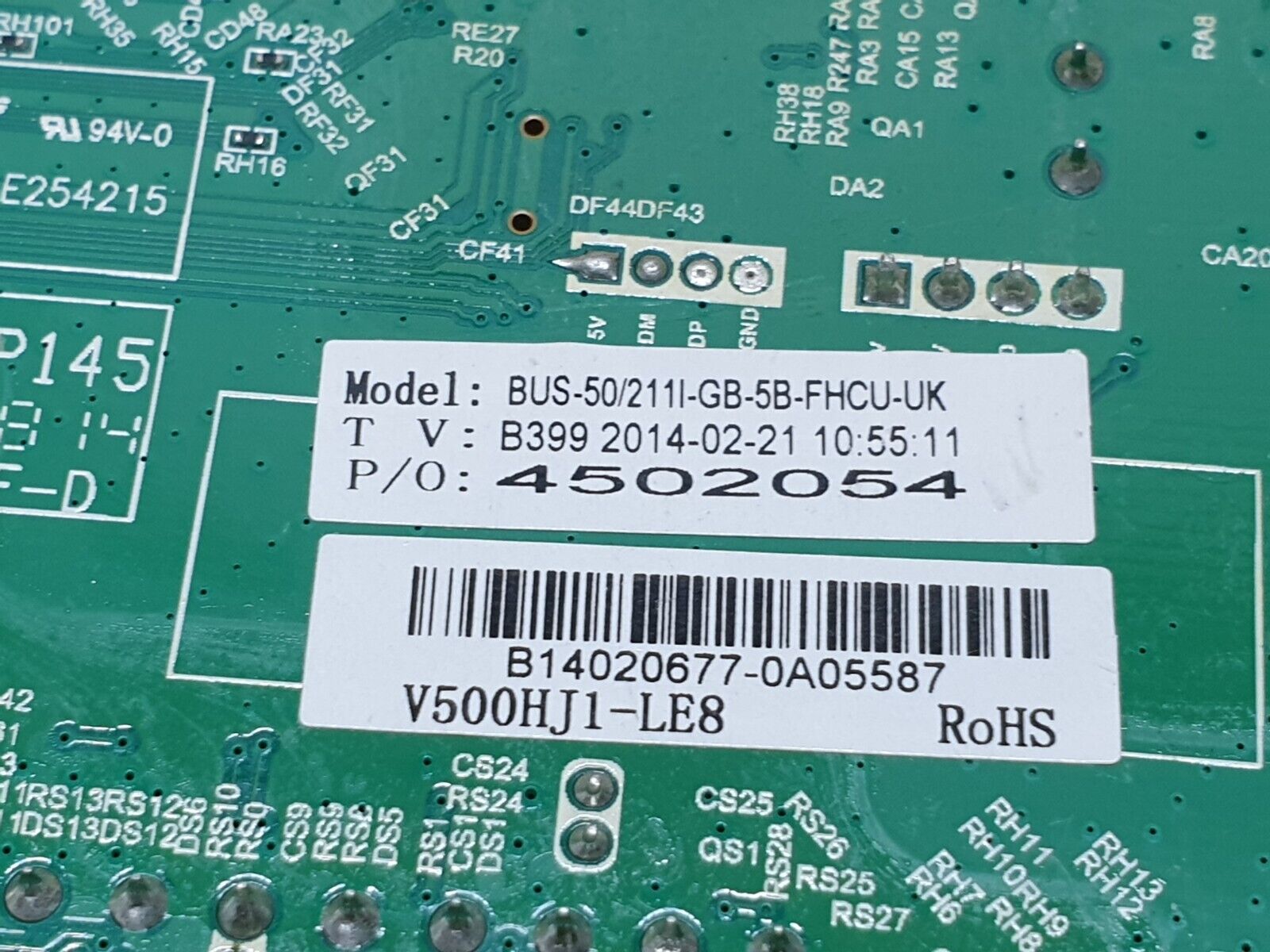 MAIN AV BOARD MB BUSH 50/211F LED TV T.MSD309.B81C 12176 SCREEN:V500HJ1-LE8 - Image 5