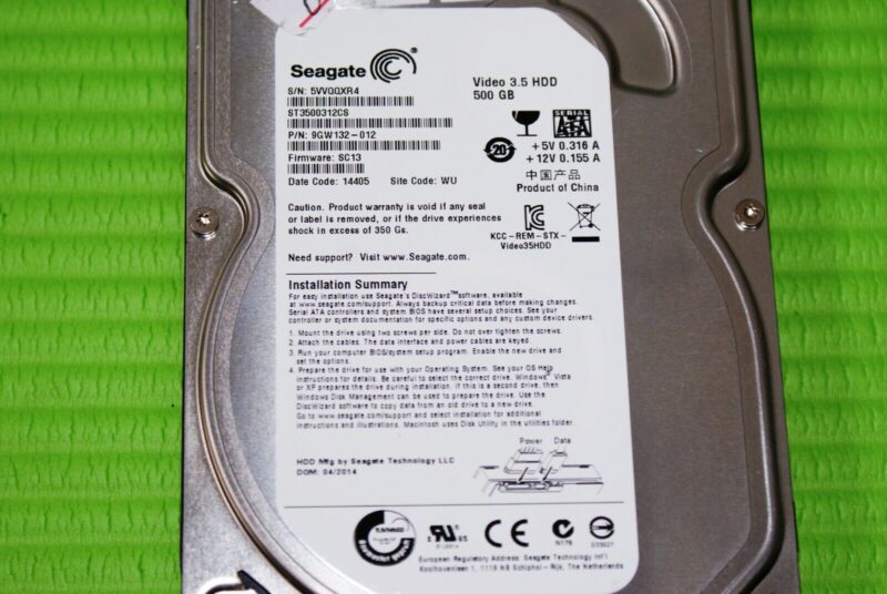 SEAGATE 500GB 3.5" SATA HARD DRIVE HDD FOR DESKTOP PC MAC CCTV DVR ALL IN ONE - Image 2