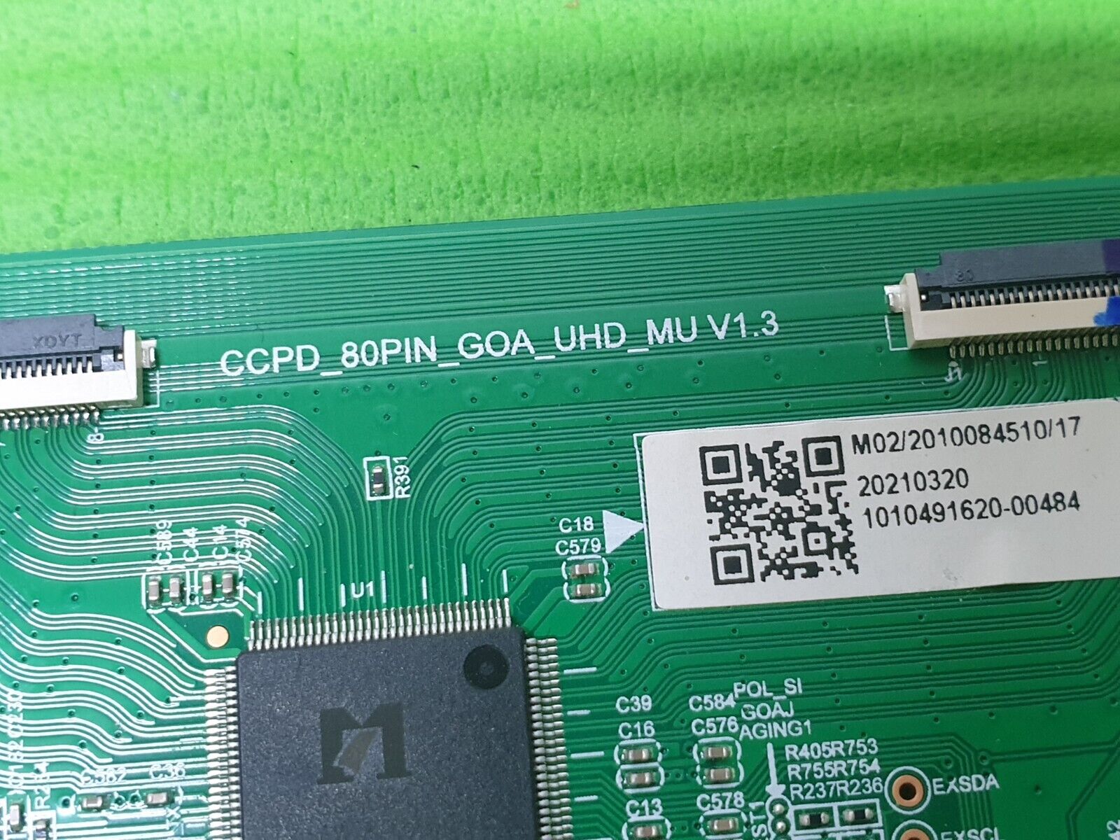TCON LVDS BOARD JVC LT-50CA890B L50AUE21 50" LED TV CCPD_80PIN_GOA_UHD_MU V1.3 - Image 3