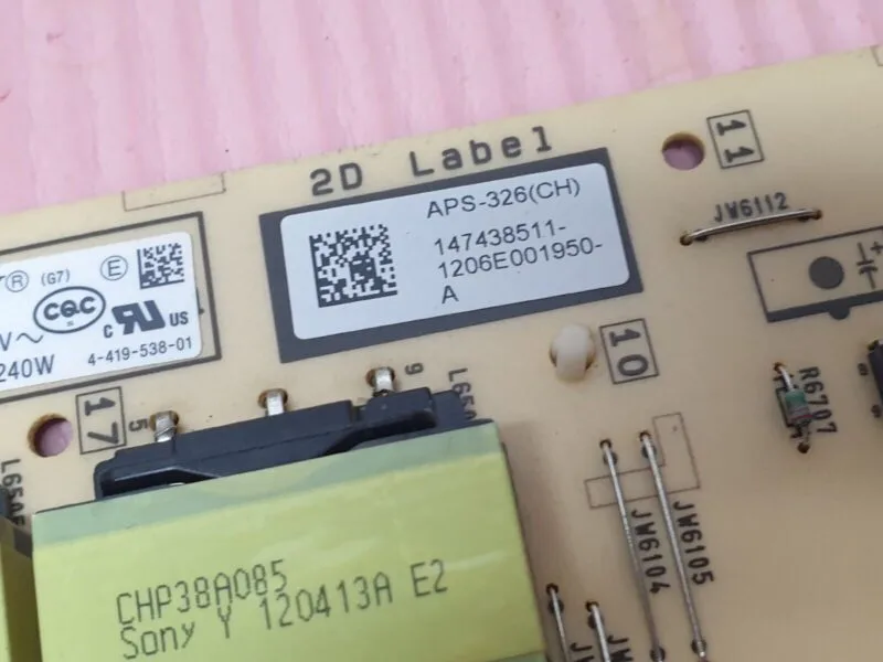 POWER SUPPLY FOR SONY KDL-55HX853 TV 1-886-218-11 APS-326 APS-326(CH) 147438511 - Image 4