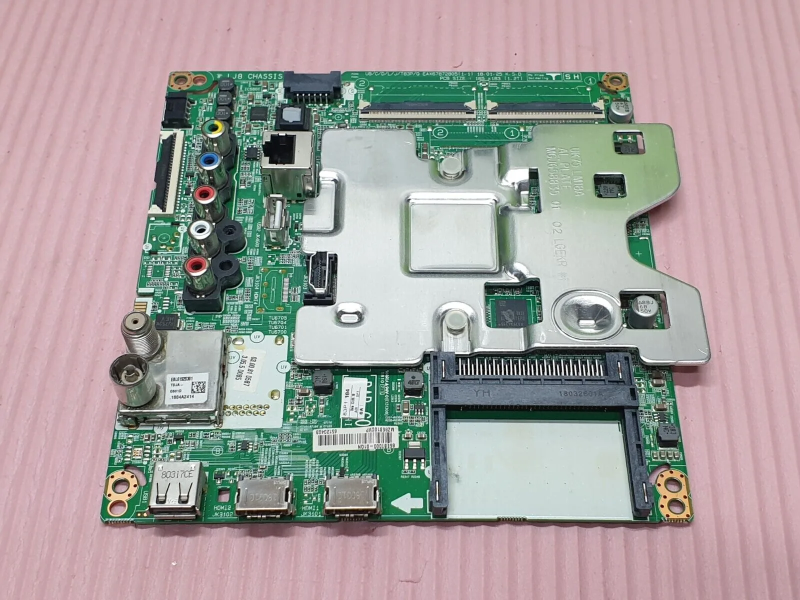 MAIN AV BOARD MB LG 43UK6300PLB TV EAX67872805 (1.1) EBT65120403 SCREEN:HV430QUB - Image 2
