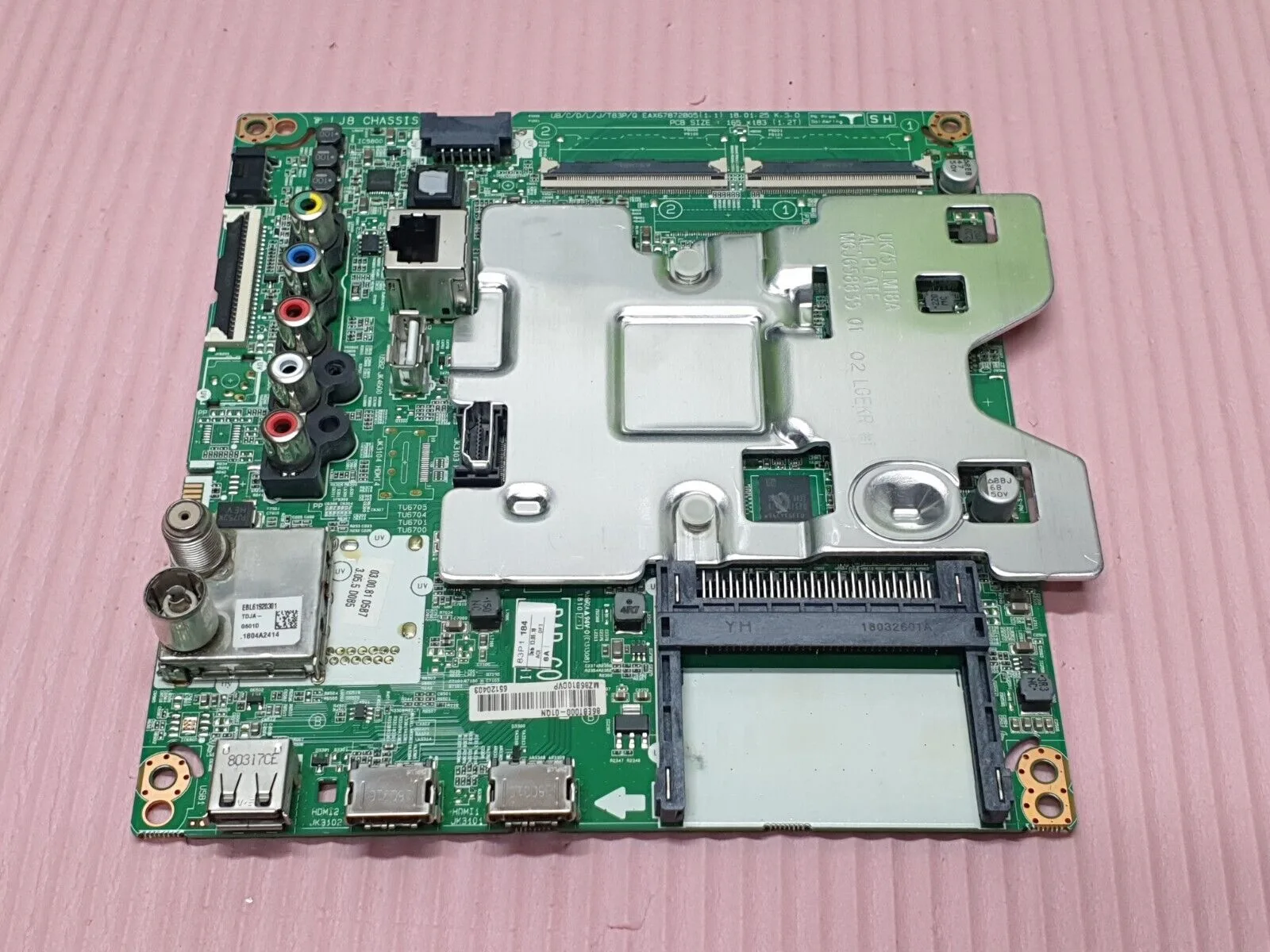 MAIN AV BOARD MB LG 43UK6300PLB TV EAX67872805 (1.1) EBT65120403 SCREEN:HV430QUB - Image 3