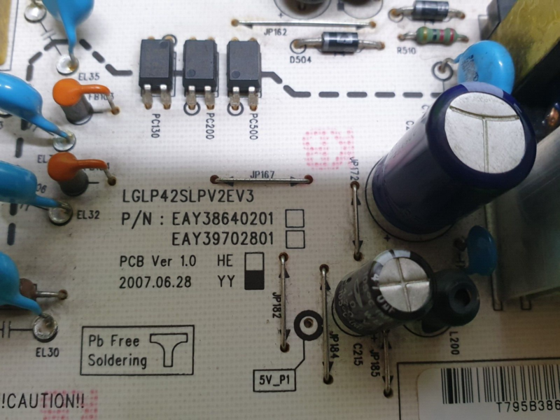 POWER SUPPLY BOARD PSU LG 42LC55 42LC55-ZA 42" TV LGLP42SLPV2EV3 EAY38640201 - Image 4