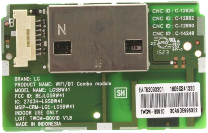 GENUINE ORIGINAL WIFI/BT MODULE 55EG910V 55EG9200 OLED TV LGSBW41 EAT62093301 - Image 2