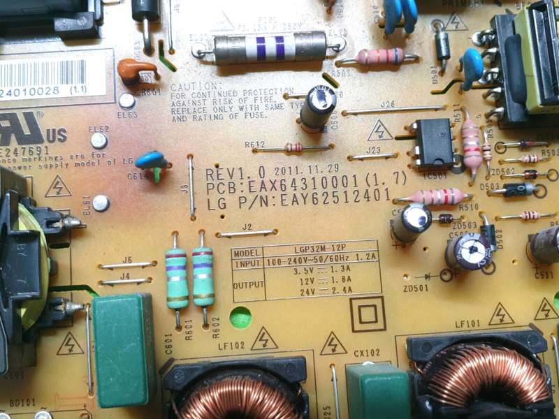 POWER SUPPLY BOARD PSU FOR LG 32LM620T 32" TV EAX64310001(1.7) EAY62512401 - Image 4