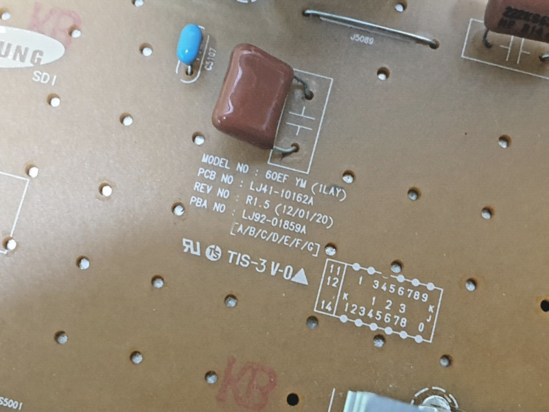 Y-SUS BOARD SAMSUNG PS60E530A3W 60" PLASMA TV LJ41-10162A LJ92-01859A - Image 5