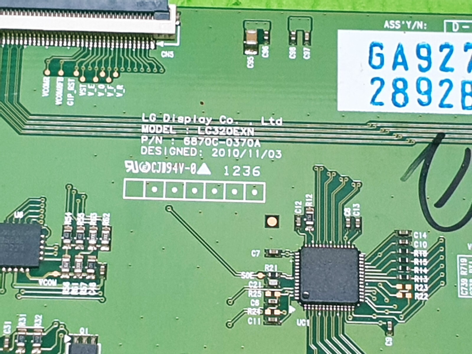 TCON LVDS BOARD FOR LG 32LS345T 32" LED TV 6871L-2892B 6870C-0370A LC320EXN - Image 3