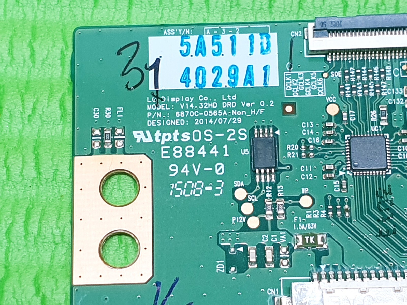 TCON LVDS BOARD FOR LG 32LX320C 32" LED TV 6871L-4029A 6870C-0565A - Image 2