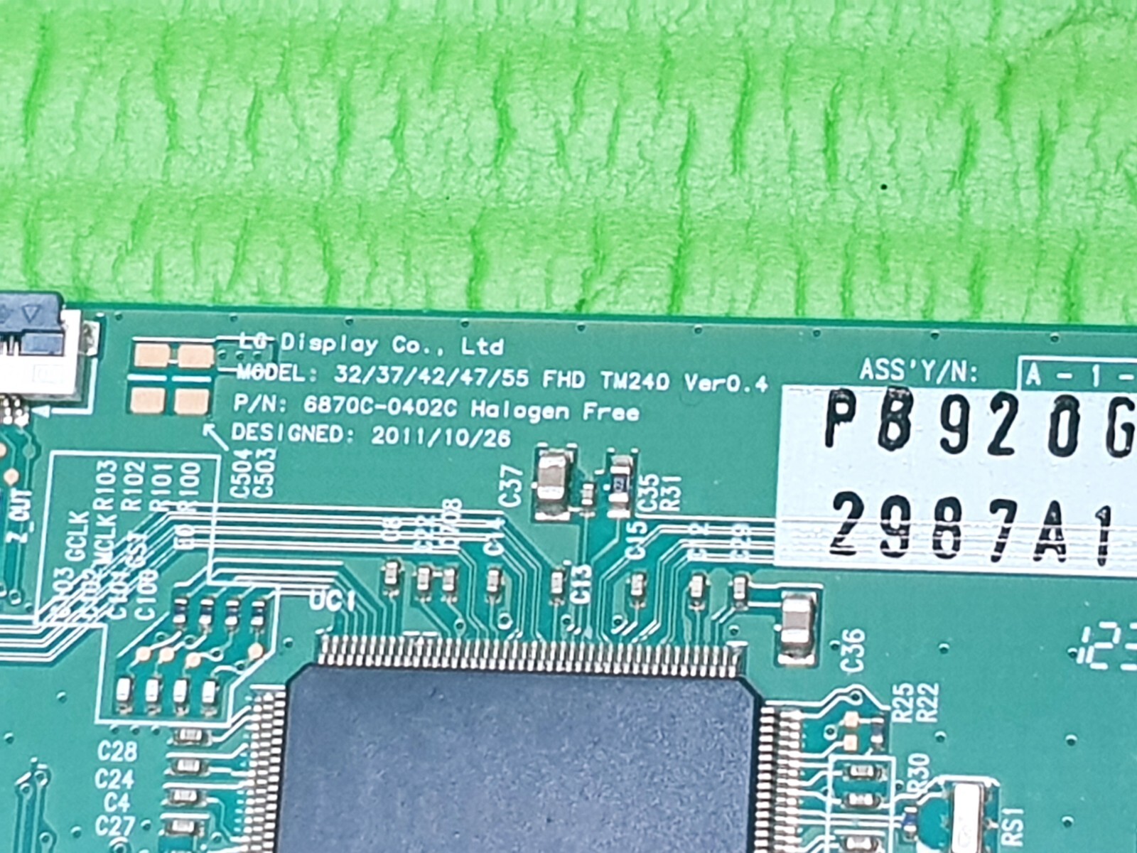 TCON LVDS BOARD FOR TOSHIBA 42VL963 42" LED TV 6871L-2987A 6870C-0402C - Image 3