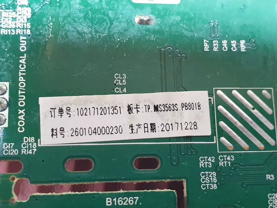 MAIN AV BOARD MB JVC LT-32C480 32" LED TV TP.MS3563S.PB801 SCREEN:PT320AT01 - Image 3