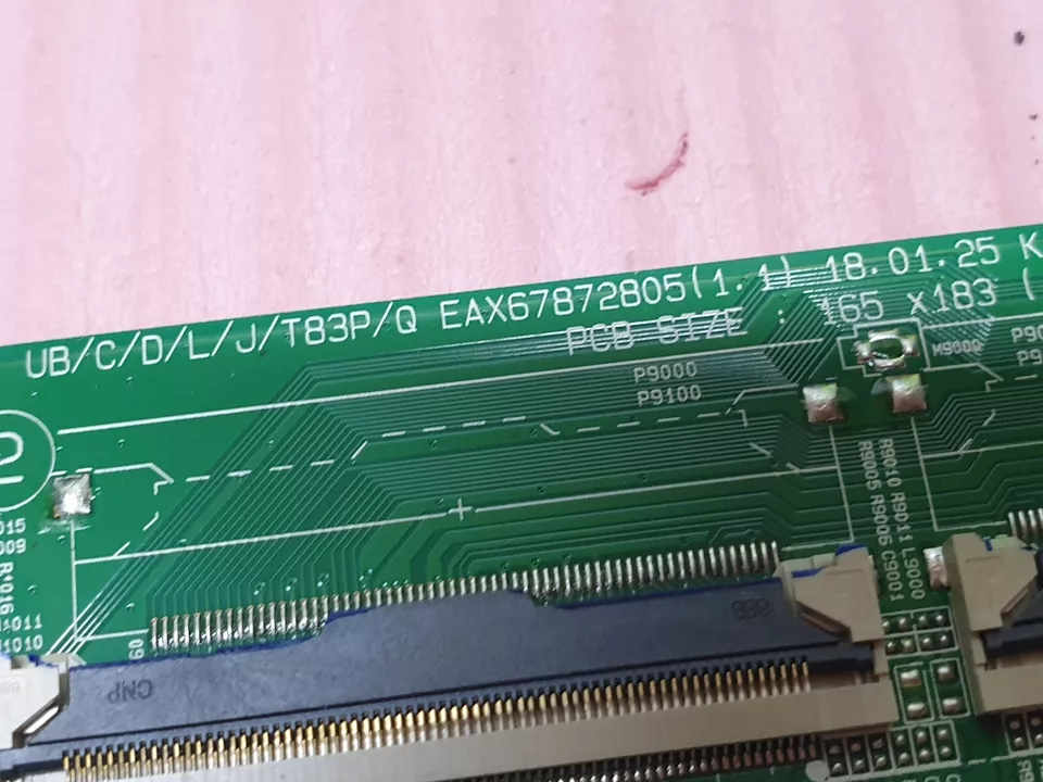 MAIN AV BOARD MB LG 43UK6300PLB TV EAX67872805 (1.1) EBT65120403 SCREEN:HV430QUB - Image 2