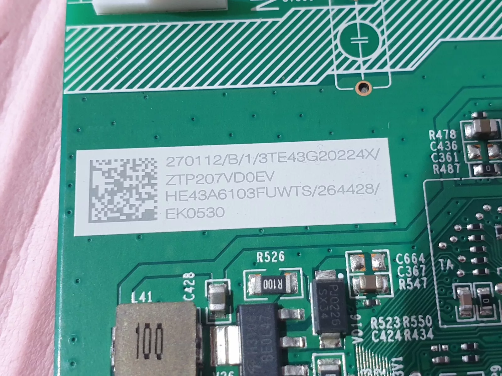 MAIN BOARD MB HISENSE 43AE7300FTUK 43" TV RSAG7.820.9662/ROH SCREEN:ST4251D01 - Image 2