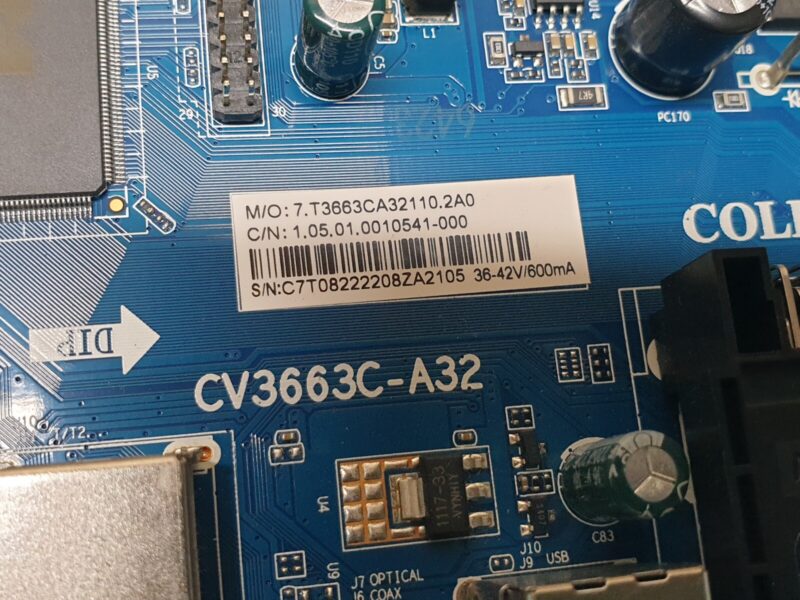 MAIN AV BOARD MB FOR T4TEC TT3213UH 32" LED TV CV3663C-A32 SCREEN:T320XVN02 - Image 3