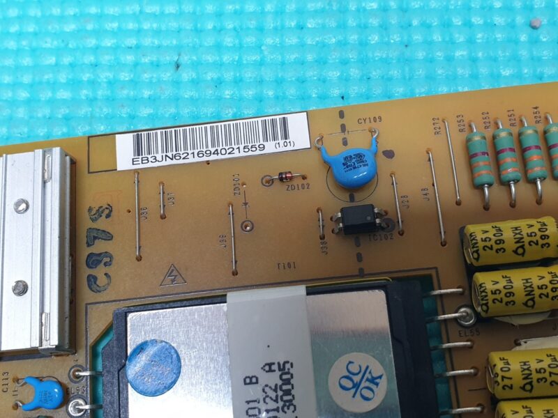 POWER SUPPLY BOARD FOR LG 32LV355U 32" LED TV EAX62865601/7 EAY62169402 REV 1.0 - Image 3