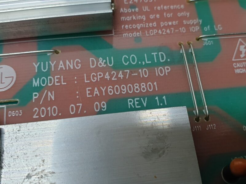 POWER SUPPLY BOARD PSU LG 47LE8900 47LE8500 42LE8500 55LE5300 TV EAY60908801 - Image 2