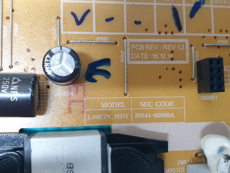 POWER SUPPLY BOARD PSU SAMSUNG QE49Q7FAMT QE55Q7FAMT TV BN44-00899A L49E7N_MDY - Image 2