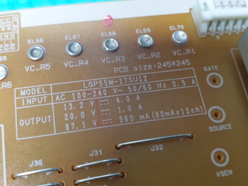 POWER SUPPLY BOARD PSU FOR LG 55SJ850V TV EAX67133101 (1.5) EAY64489651 REV 1.0 - Image 4