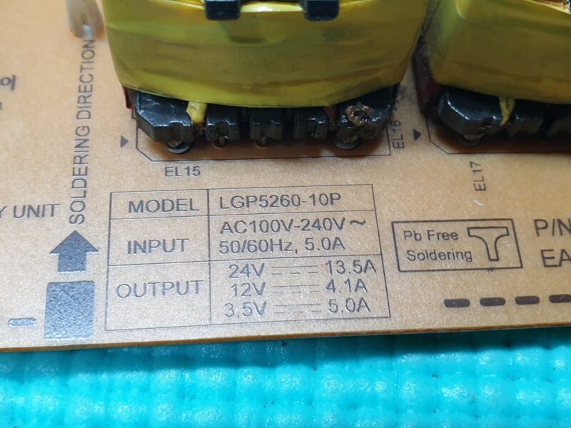 POWER SUPPLY PSU FOR LG 55LD690 55" LCD TV EAY6086900 LGP5260-10P B129069001 - Image 2