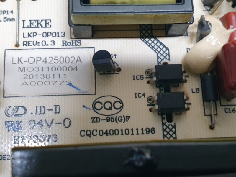 POWER SUPPLY PSU TECHNIKA 46/57G LCD46-270 46" TV CQC04001011196 LK-OP425002A - Image 2