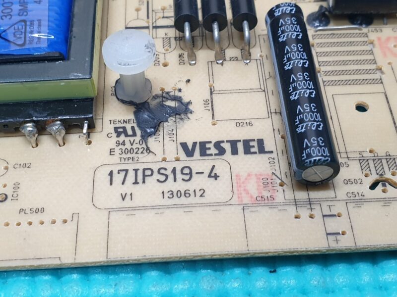 POWER SUPPLY PSU TOSHIBA 32D1333DB 32W1333D 32" LED TV VESTEL 17IPS19-4 23072580 - Image 2