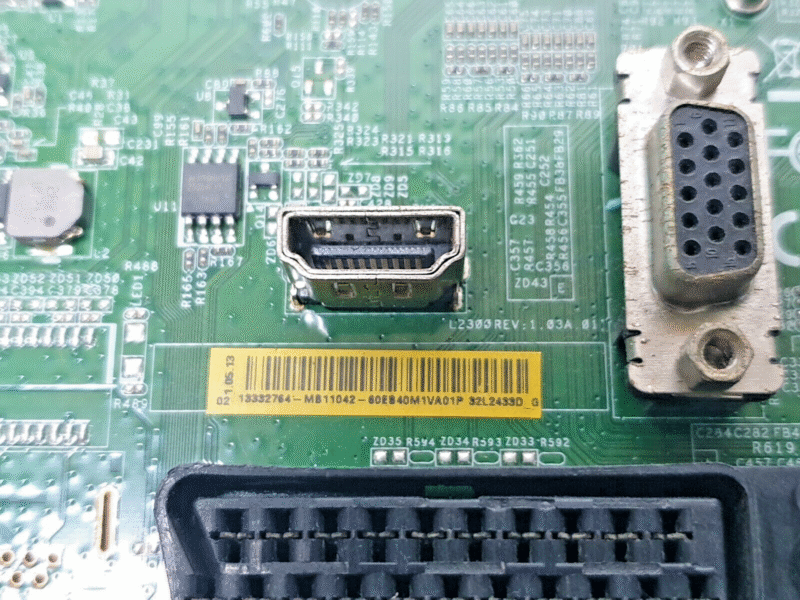MAIN AV BOARD MB TOSHIBA 32W2433D 32" LED TV 60EB40M1VA01P SCREEN:LC320DXJ - Image 2