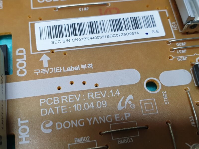 POWER SUPPLY PSU FOR SAMSUNG UE32C5100QW LED TV  BN44-00351B PD37AF0E_ZDY REV1.4 - Image 3