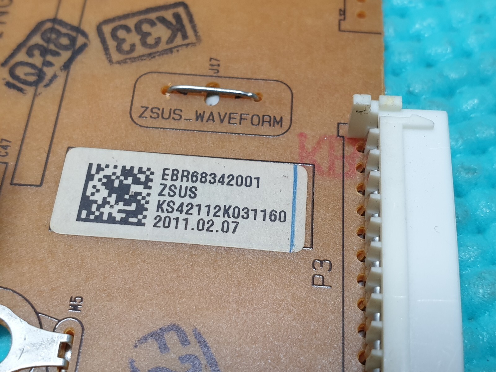 ZSUS Z-MAIN BOARD LG 42PT353K PLASMA 42" TV EBR68342001 EAX62081001 - Image 3