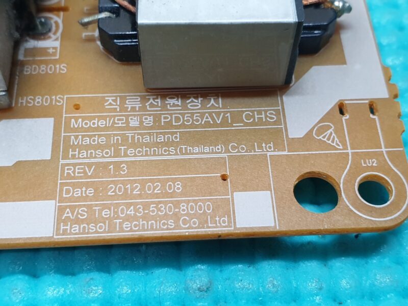 POWER SUPPLY PSU SAMSUNG UE50EH5300K 50" TV BN44-00499A PD55AV1_CHS REV: 1.3 - Image 4