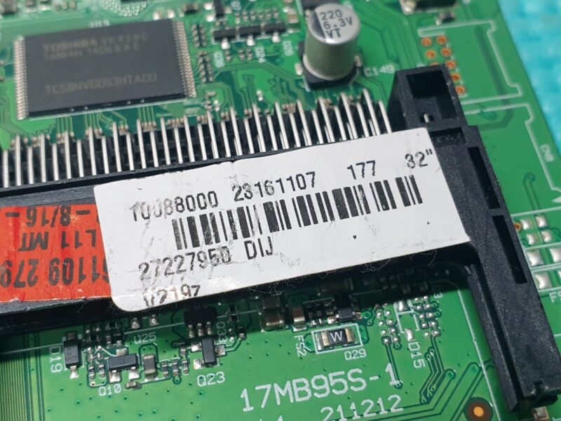 MAIN AV BOARD MB TOSHIBA 32W1333DB LED TV 17MB95S-1 23161107 SCREEN:LSC320AP01 - Image 3