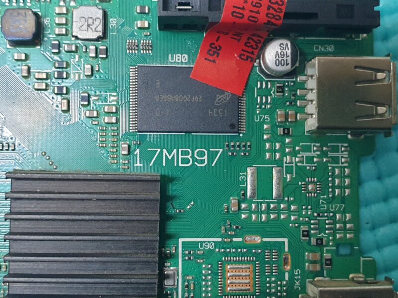 MAIN AV BOARD MB HITACHI 42HBT42UK 42" LED TV 17MB97 23284749 SCREEN:LC430DUX - Image 2